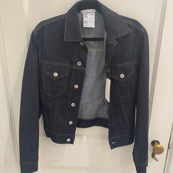 Helmut Lang Dark Denim Button-Up Trucker Jacket, XS, NWT - Picture 1 of 10
